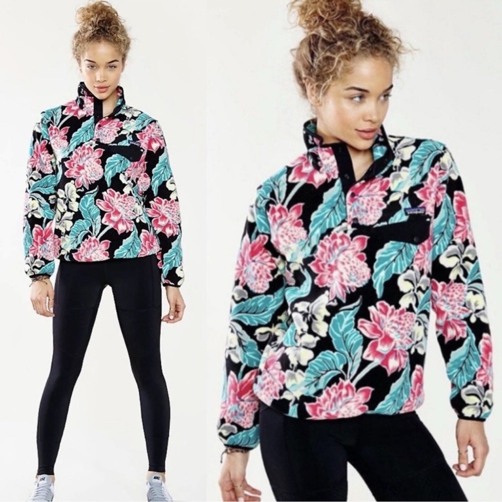 Patagonia | Manoa Hawaiian Floral Synchilla Pullover Fleece